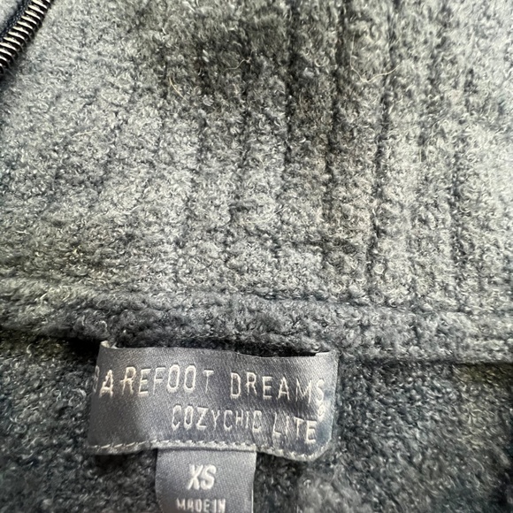 Barefoot Dreams Cozychic Lite Half Zip Tunic Blue Size XS Super Soft! - Picture 4 of 9